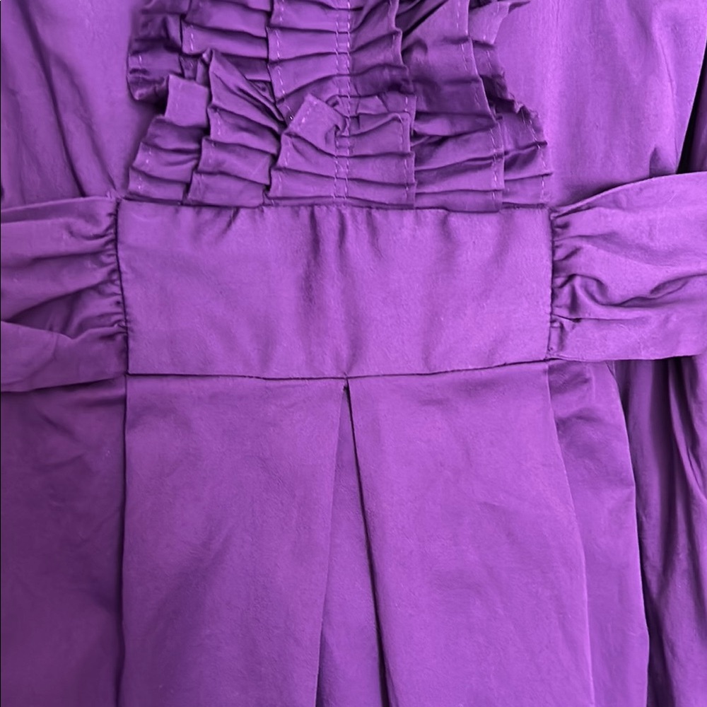 Max & Cleo Plum Ruffle Midi Dress - Picture 8 of 14